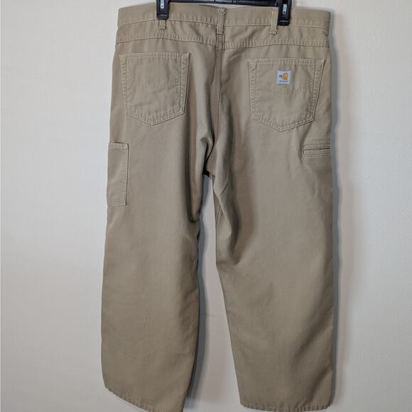 Carhartt Khaki NFPA 2112 Flame Resistant Work Pants Multiple Pocket Size 40W 32L - Picture 3 of 11